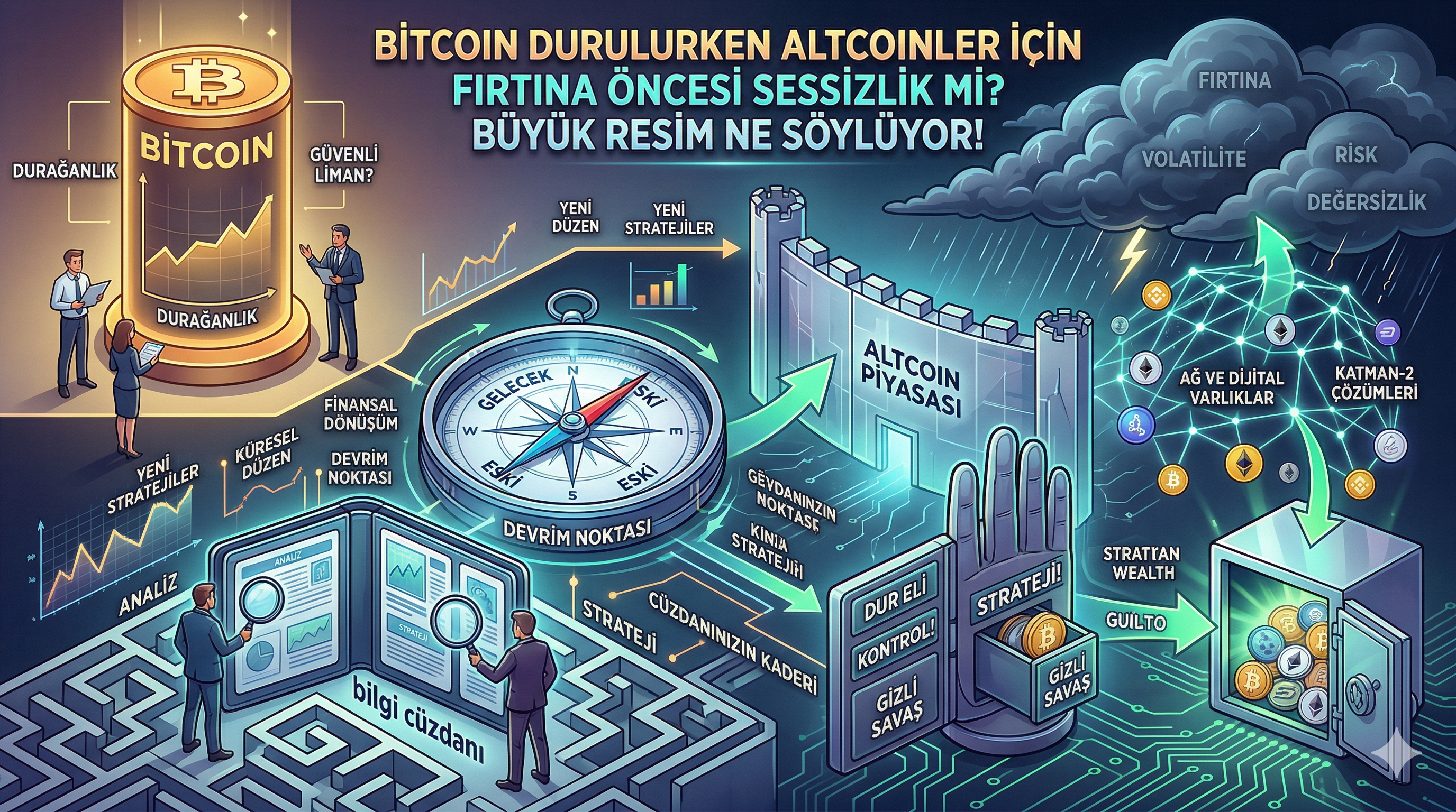 Bitcoin Durulurken Altcoinler İçin Fırtına Öncesi Sessizlik mi? Büyük Resim Ne Söylüyor!