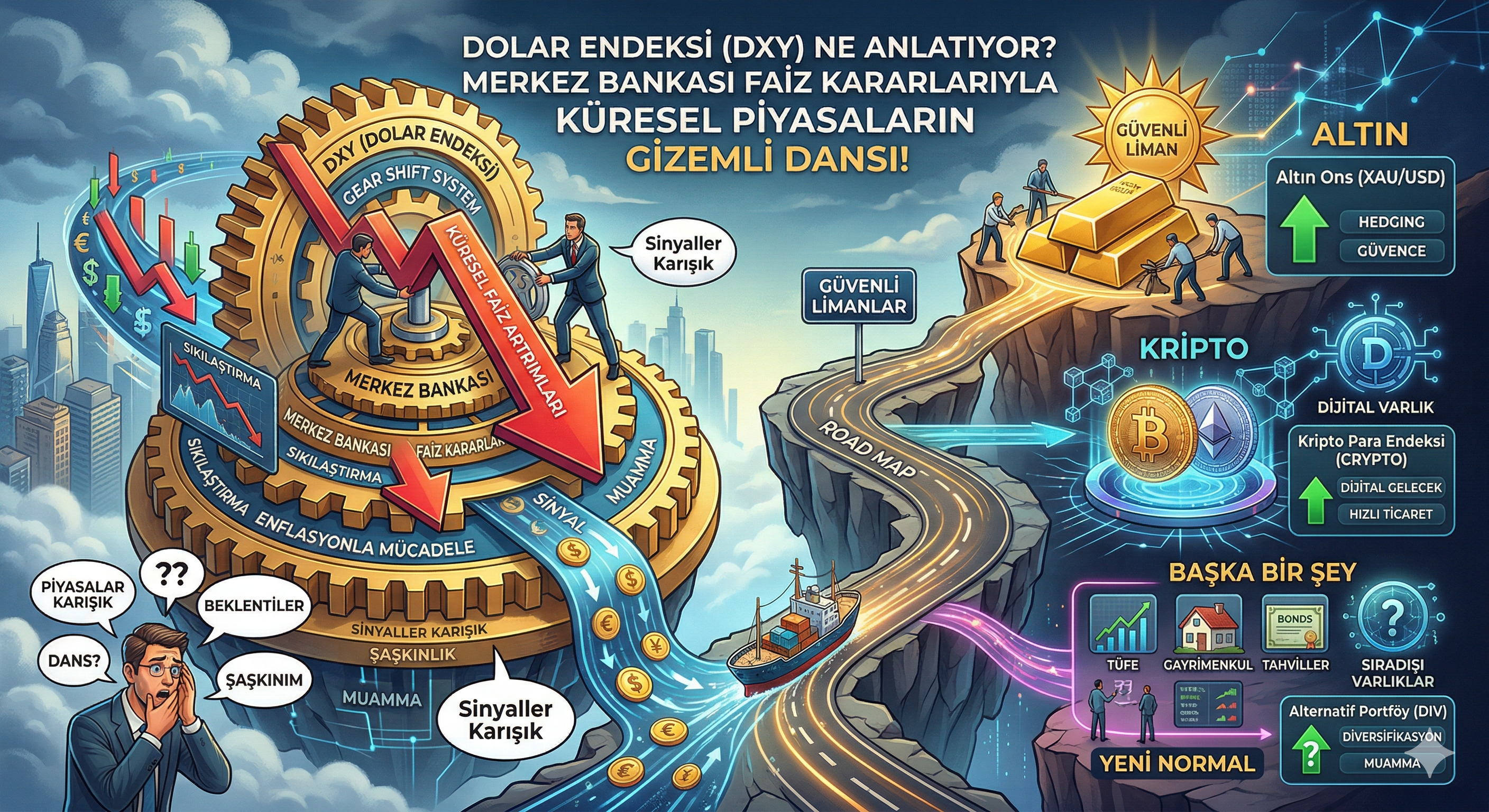 Dolar Endeksi (DXY) Ne Anlatıyor? Merkez Bankası Faiz Kararlarıyla Küresel Piyasaların Gizemli Dansı!
