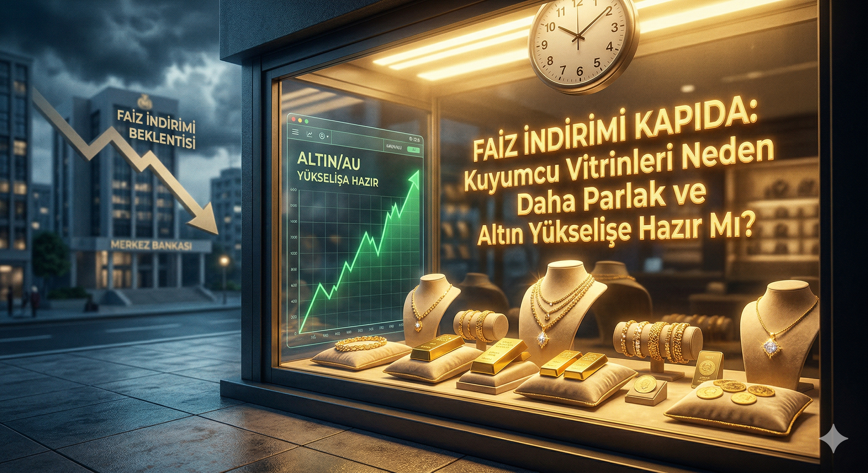 Faiz İndirimi Kapıda: Kuyumcu Vitrinleri Neden Daha Parlak ve Altın Yükselişe Hazır Mı?