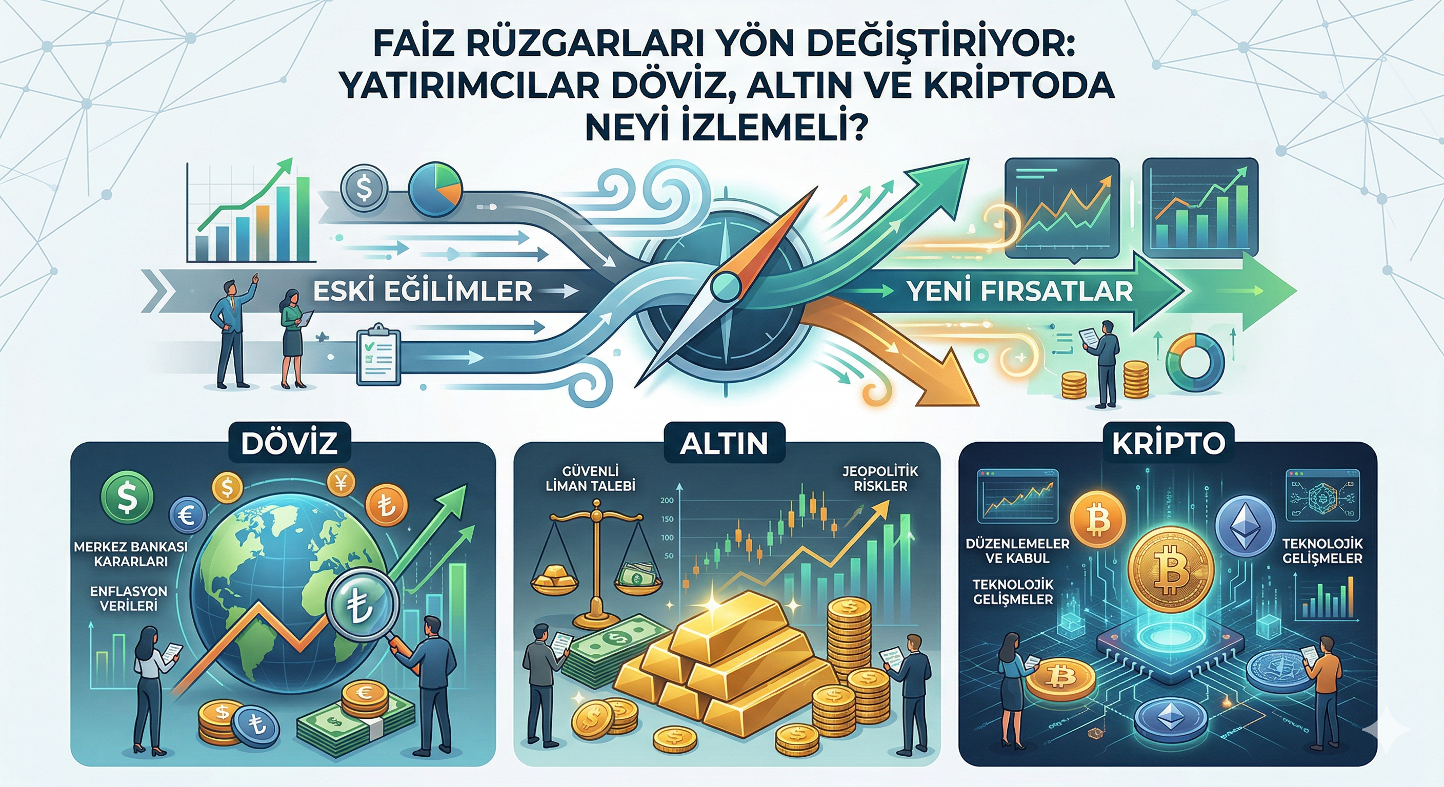 Faiz Rüzgarları Yön Değiştiriyor: Yatırımcılar Döviz, Altın ve Kriptoda Neyi İzlemeli?