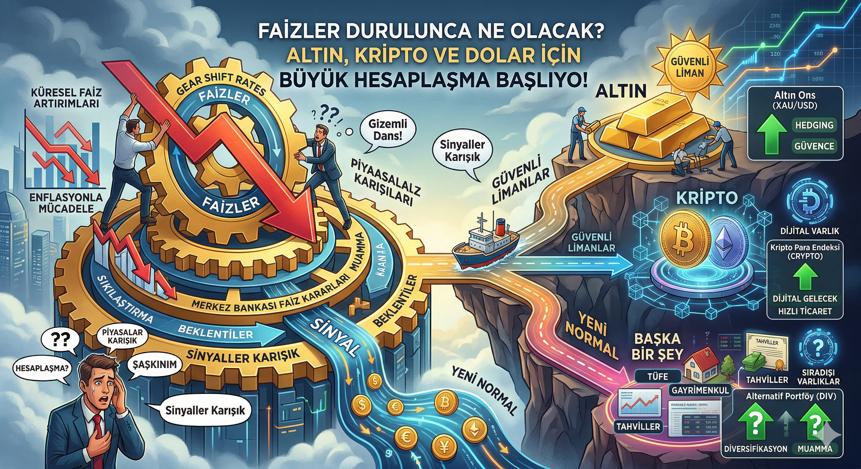 Faizler Durulunca Ne Olacak? Altın, Kripto ve Dolar İçin Büyük Hesaplaşma Başlıyor!