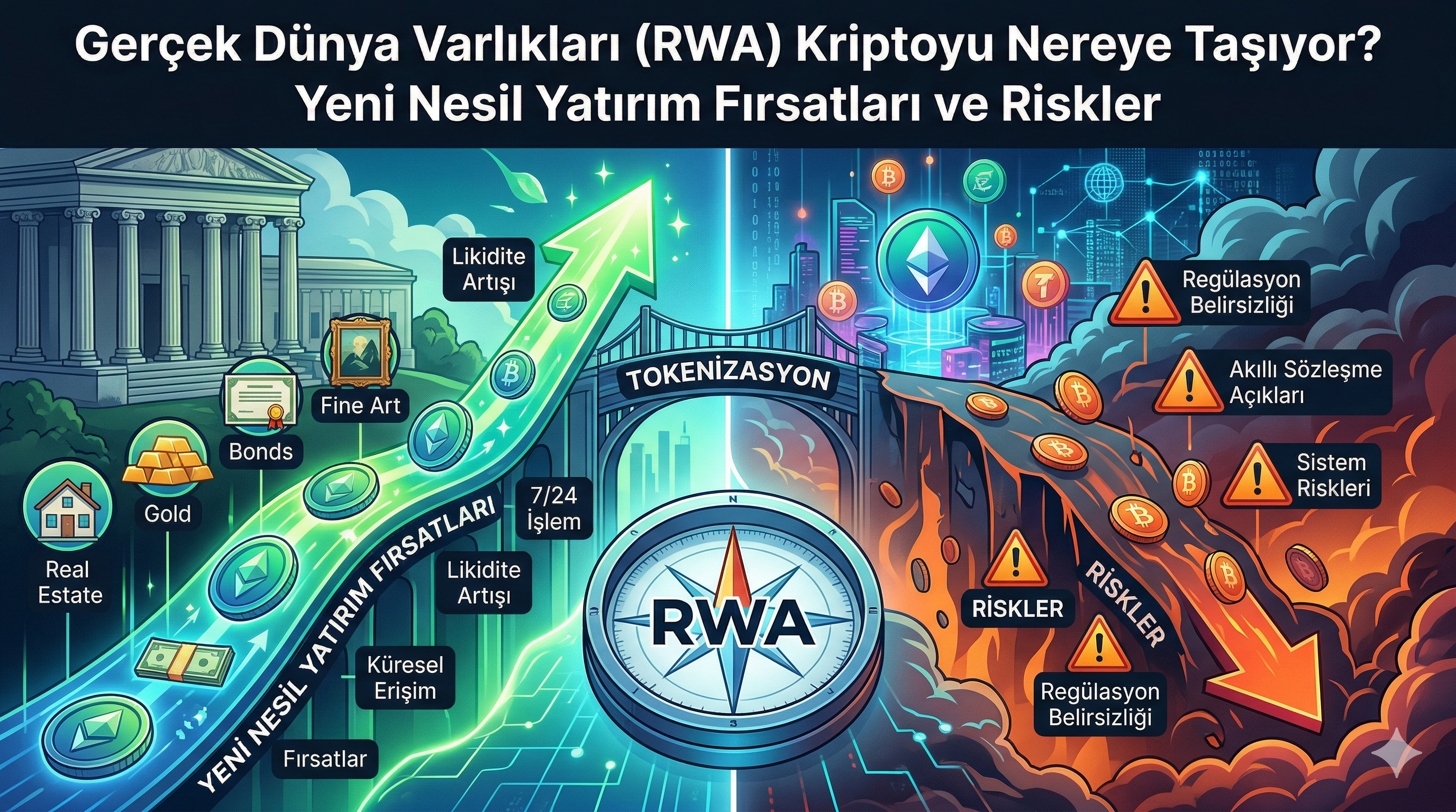 Gerçek Dünya Varlıkları (RWA) Kriptoyu Nereye Taşıyor? Yeni Nesil Yatırım Fırsatları ve Riskler