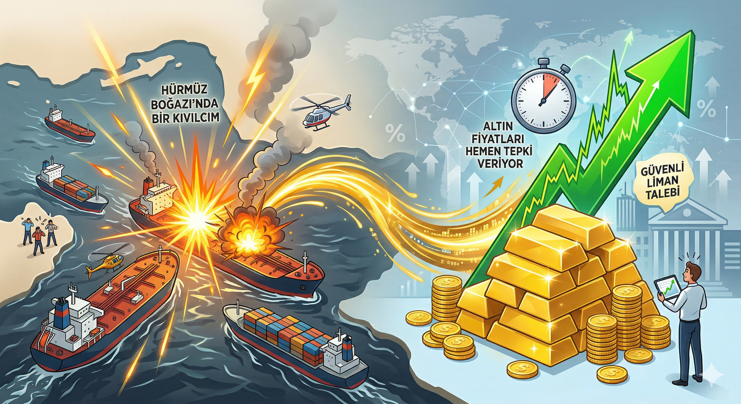 Hürmüz Boğazı'nda Bir Kıvılcım: Altın Fiyatları Neden Hemen Tepki Veriyor?