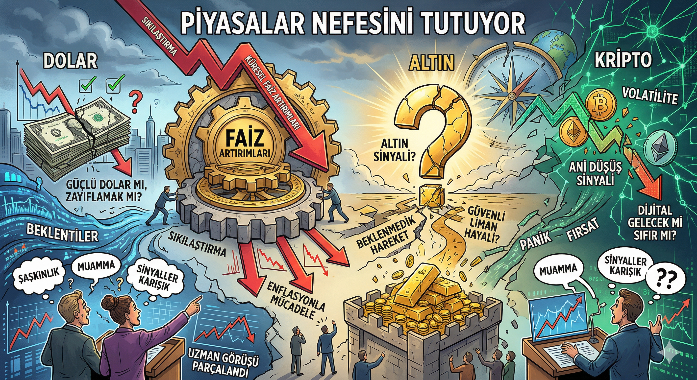 Küresel Faiz Artırımları Kemerleri Sıkarken: Döviz, Altın ve Kripto Piyasaları Neden Nefesini Tutuyor?