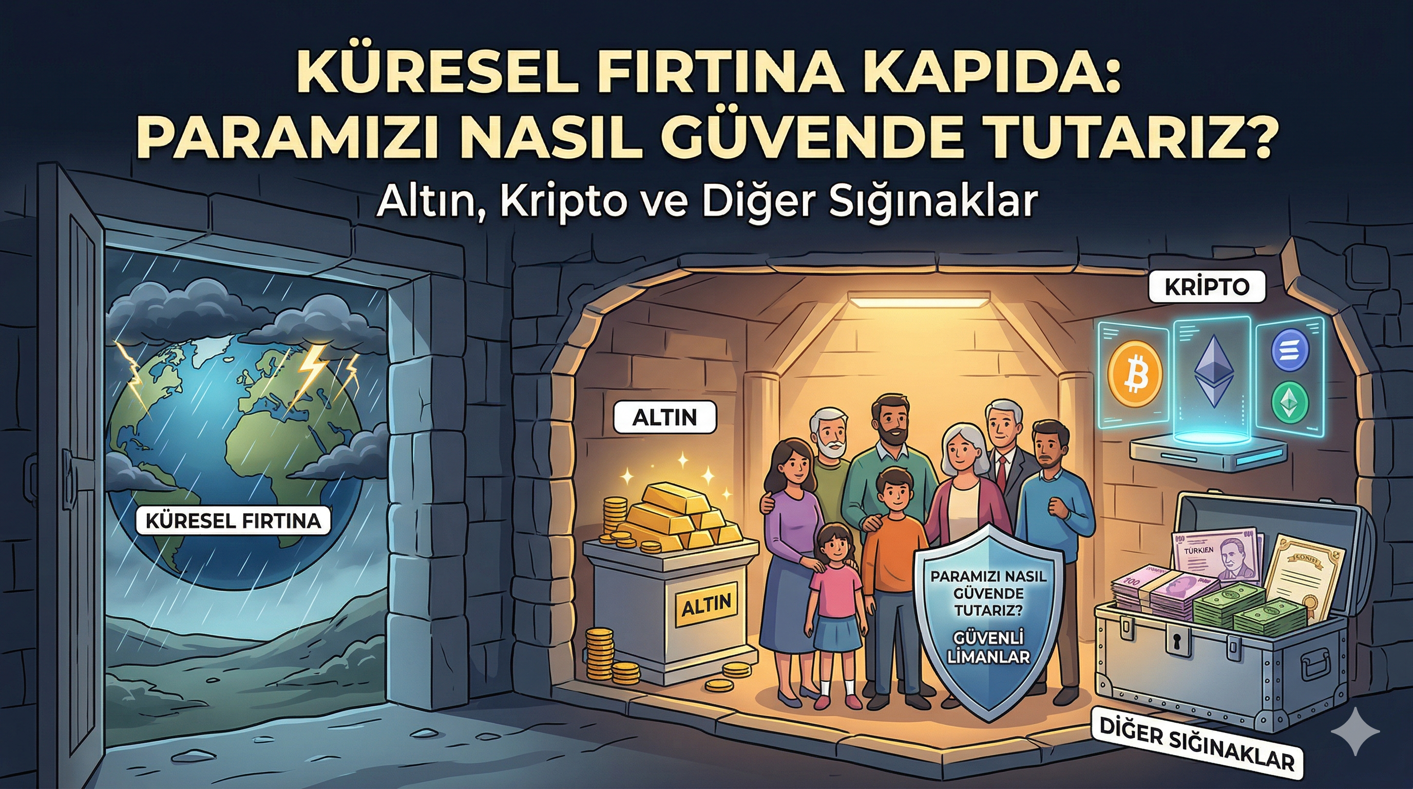 Küresel Fırtına Kapıda: Paramızı Nasıl Güvende Tutarız? Altın, Kripto ve Diğer Sığınaklar