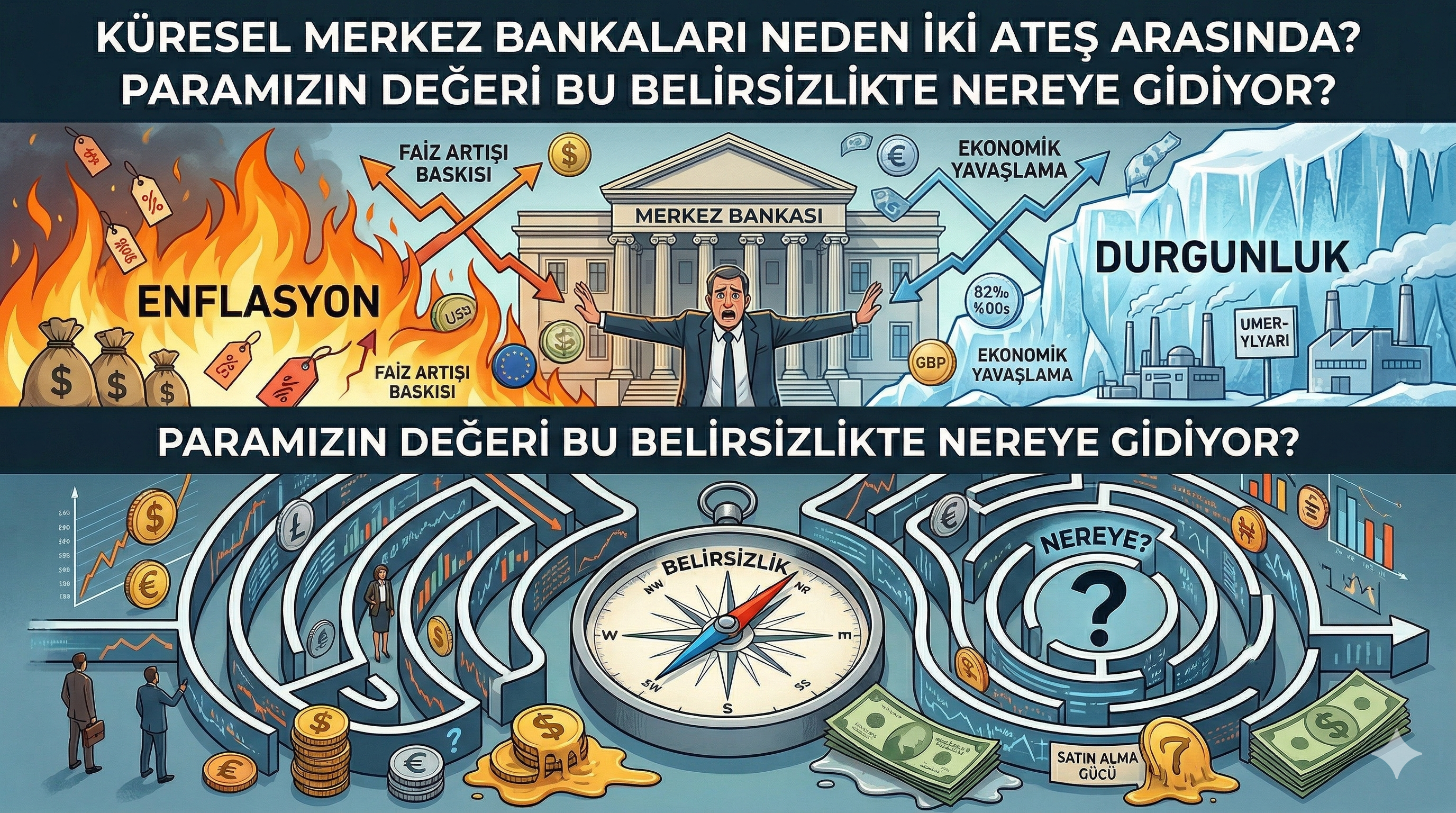 Küresel Merkez Bankaları Neden İki Ateş Arasında? Paramızın Değeri Bu Belirsizlikte Nereye Gidiyor?