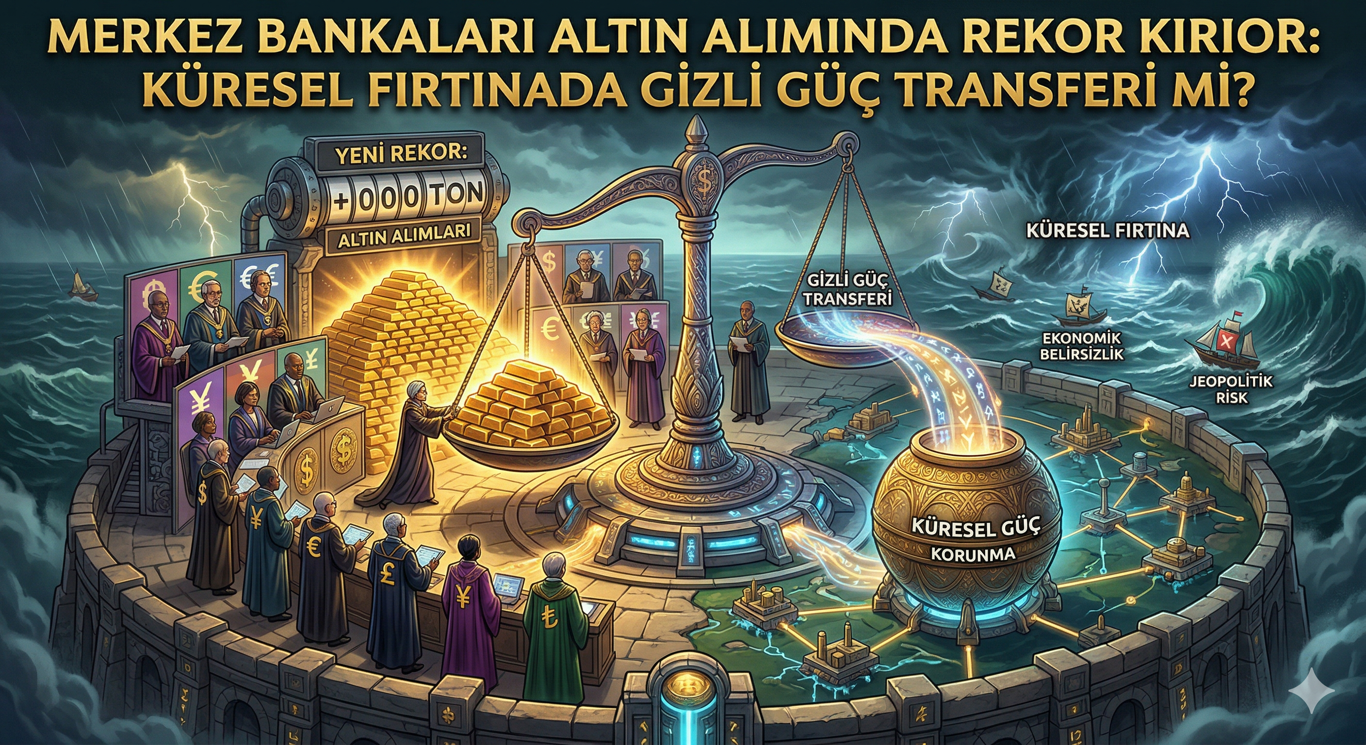 Merkez Bankaları Altın Alımında Rekor Kırıyor: Küresel Fırtınada Gizli Güç Transferi mi?
