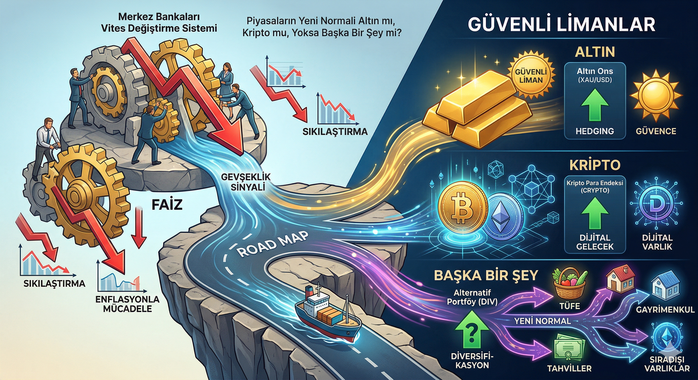 Merkez Bankaları Vites Düşürürken: Piyasaların Yeni Normali Altın mı, Kripto mu, Yoksa Başka Bir Şey mi?