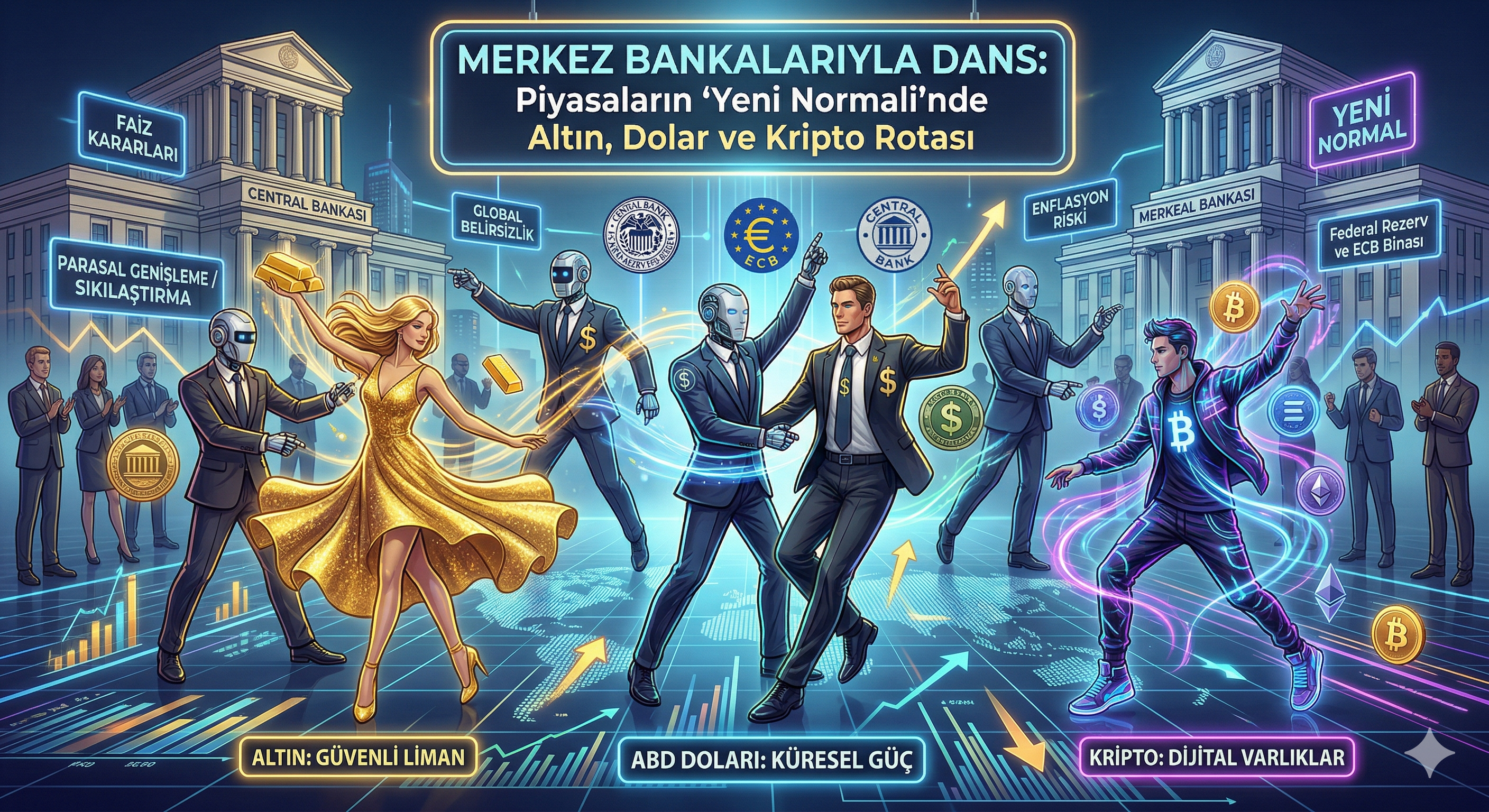 Merkez Bankalarıyla Dans: Piyasaların 'Yeni Normali'nde Altın, Dolar ve Kripto Rotası