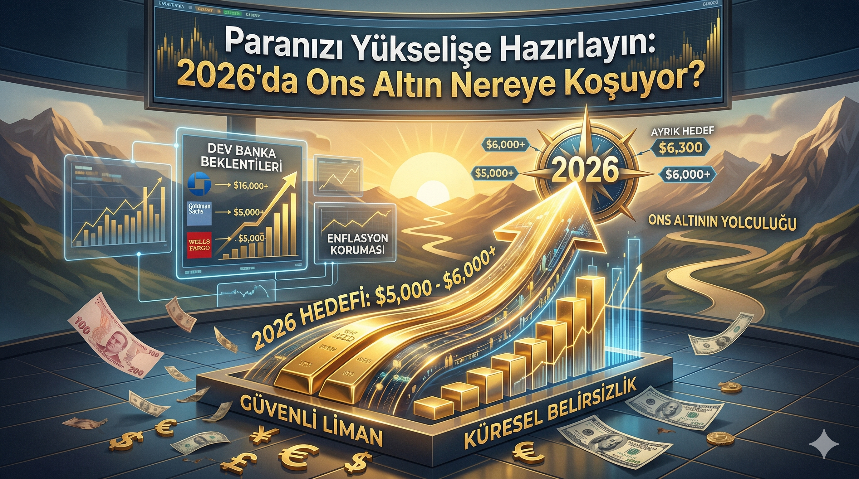 Paranızı Yükselişe Hazırlayın: 2026'da Ons Altın Nereye Koşuyor?