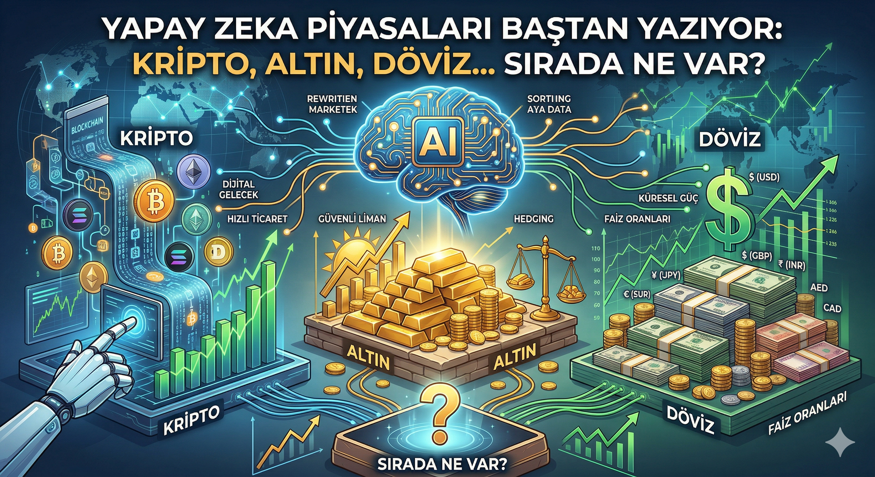 Yapay Zeka Piyasaları Baştan Yazıyor: Kripto, Altın, Döviz... Sırada Ne Var?