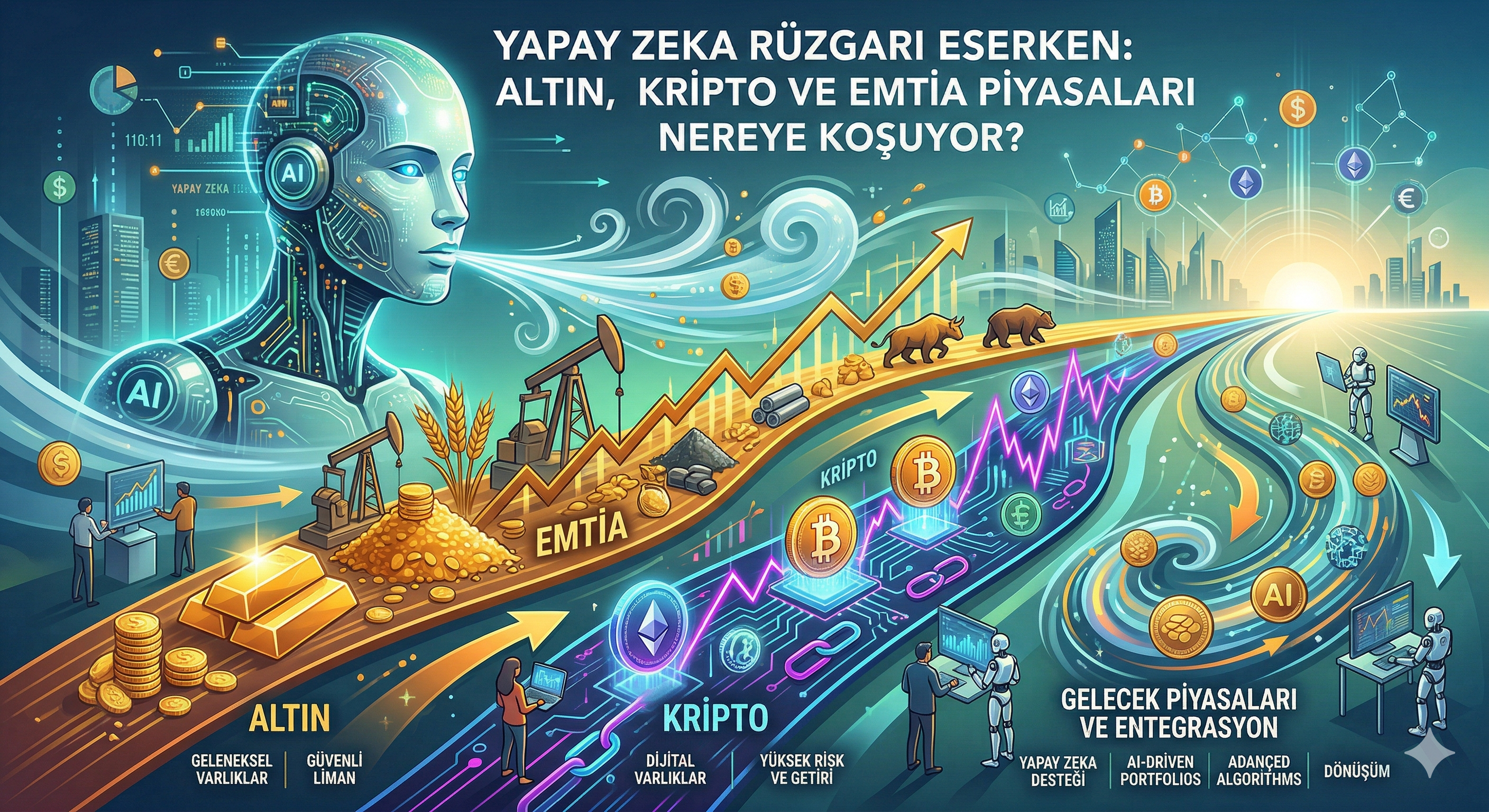 Yapay Zeka Rüzgarı Eserken: Altın, Kripto ve Emtia Piyasaları Nereye Koşuyor?